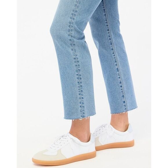 J. Crew Essential Straight Jean in All-Day Stretch Palm Blue Wash Size 28 - Picture 2 of 9